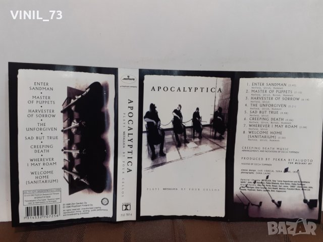  Apocalyptica – Plays Metallica By Four Cellos, снимка 3 - Аудио касети - 32359936