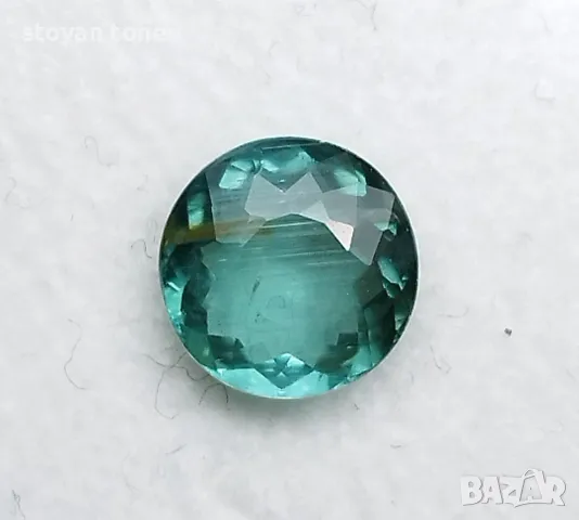 Рядък син Параиба турмалин с кръгла форма - 1.29кт.! Сертифициран! Нов!, снимка 3 - Други - 47167949