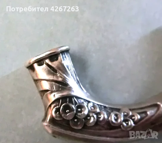 Старинна сребърна дръжка за чадър Art Nouveau / Jugendstil / Liberty, снимка 7 - Антикварни и старинни предмети - 50520768