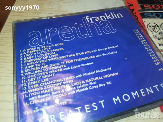 ARETHA FRANKLIN CD 0708251655, снимка 3 - CD дискове - 51288066