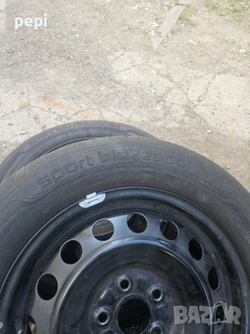 Железни джанти със гуми5/100, снимка 6 - Гуми и джанти - 44858817