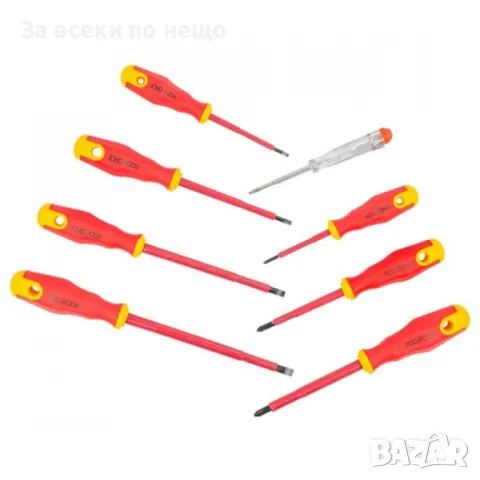 Комплект изолирани електричарски отвертки 8 части RockForce