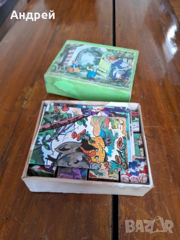 Стара детска игра с кубчета #3, снимка 2 - Антикварни и старинни предмети - 32484199