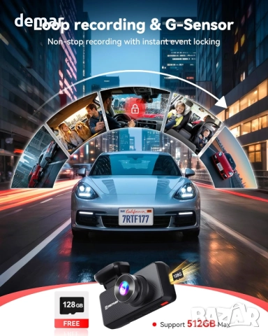 REDTIGER F17 Plus 4-канален видеорегистратор 2.7K+1080P*3, STARVIS 2, снимка 8 - Аксесоари и консумативи - 52074615