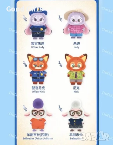 Плюшена фигурка Zootopia – мистериозна кутия с 6 възможни героя, снимка 6 - Плюшени играчки - 52646053