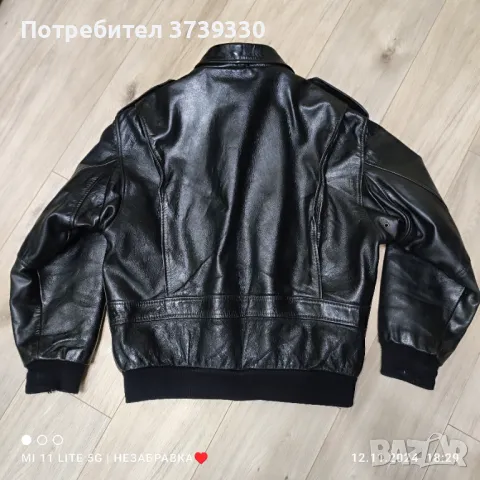 Продавам мъжко кожено яке(телешки бокс), снимка 1 - Якета - 47945505