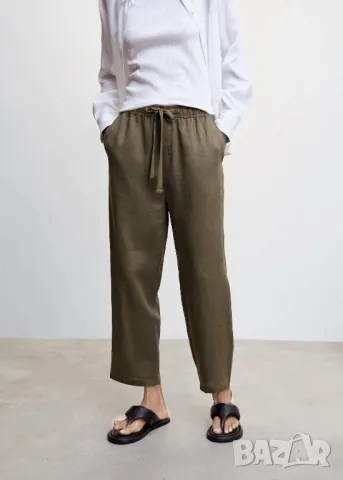 MANGO ленен панталон  два цвята , снимка 8 - Панталони - 49525264