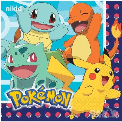 Pokemon Покемон Пикачу герои 10 парти салфетки рожден ден