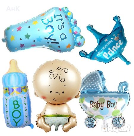 5 балона за бебе - изписване, питка, кръщене, рожден ден, снимка 2 - Други - 28860158