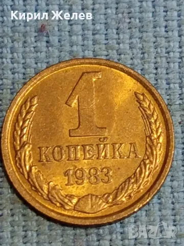Стара монета 1 копейка 1983г. СССР рядка за КОЛЕКЦИЯ ДЕКОРАЦИЯ 17882, снимка 3 - Нумизматика и бонистика - 48219445