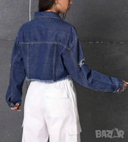 късо дънково яке , снимка 3 - Якета - 51174046