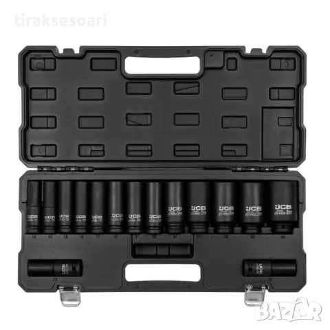 Дълбоки ударни вложки комплект 6-стенни 15 части 10-36 мм JCB, снимка 2 - Други инструменти - 48325113