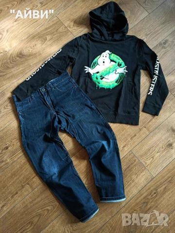 H&M детски еластични дънки и блузка, снимка 8 - Детски панталони и дънки - 52640368