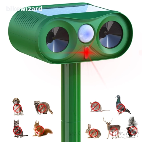 Ултразвуков репелент за за белки,котки, кучета, птици, мишки и др. НОВ 