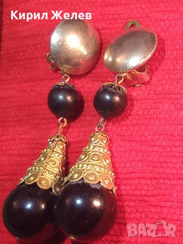 СТАРИ СТИЛНИ ВИНТИЖ МЕСИНГОВИ ПОЗЛАТЕНИ ВЕЧЕРНИ АРТ ОБЕЦИ КЛИПС 4120