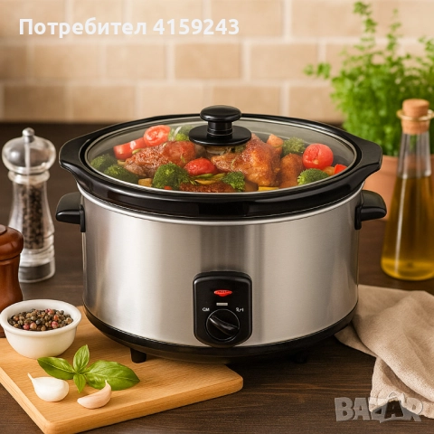 Slow Cooker тенджера Royalty Line SLC1012/SLC1013 – спестява време, съхранява вкуса