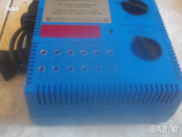 Немско Зарядно Старо Качество-За Батерии 0-12V/900mA-TITAN Lagerat222-Отлично-5 св.индикации-Регулац, снимка 7 - Други инструменти - 42932657