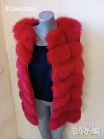 Елек от лисица , снимка 6 - Палта, манта - 51953984