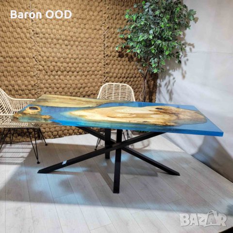 Трапезна маса, маса за хранене от масивно дърво и епоксидна смола, снимка 9 - Маси - 43091080