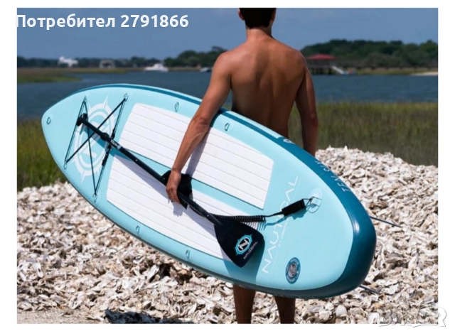 Надуваема дъска за гребане, падълборд iROCKER Nautical GO Cruiser 10'6" бяло/син , снимка 11 - Водни спортове - 52407884