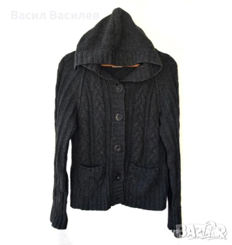 HEMA дамска спортна жилетка с качулка сива