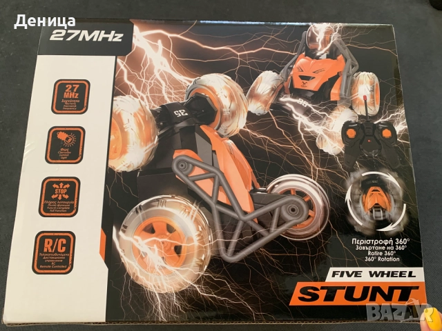 Бъги за каскади с дистанционно Five Wheel Stunt Car - Ново, снимка 3 - Коли, камиони, мотори, писти - 52452067