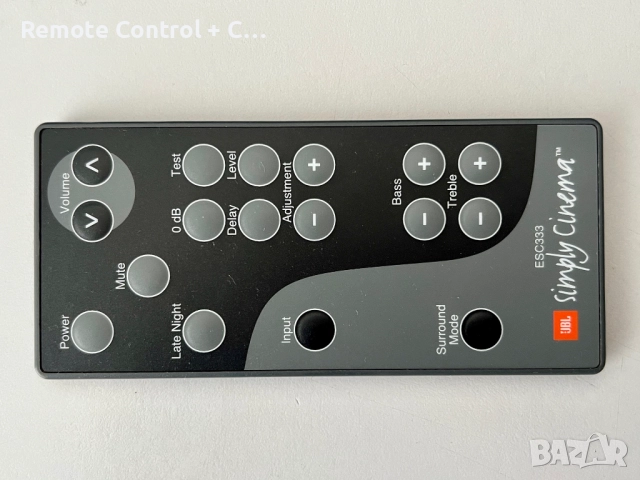 Дистанционно JBL ESC333 Simply Cinema (Speaker System), снимка 3 - Аудиосистеми - 51741897