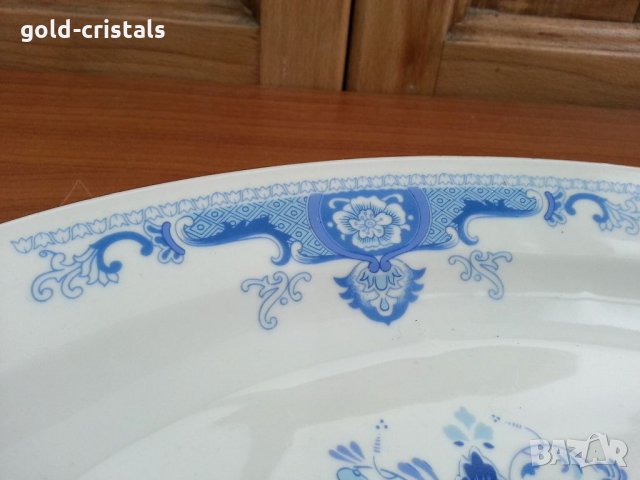 Стар български порцелан плато елипса поднос, снимка 4 - Антикварни и старинни предмети - 34949414