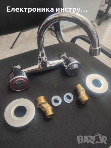 Двуръкохватков месингов смесител за баня, снимка 3 - Смесители - 43166561