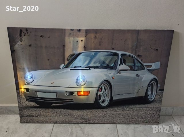 Светеща картина с LED осветление - Porsche 911 old, снимка 2 - Картини - 38762077