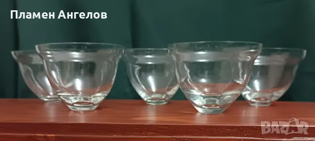 Комплект от 5 ретро стъклени вложки. 