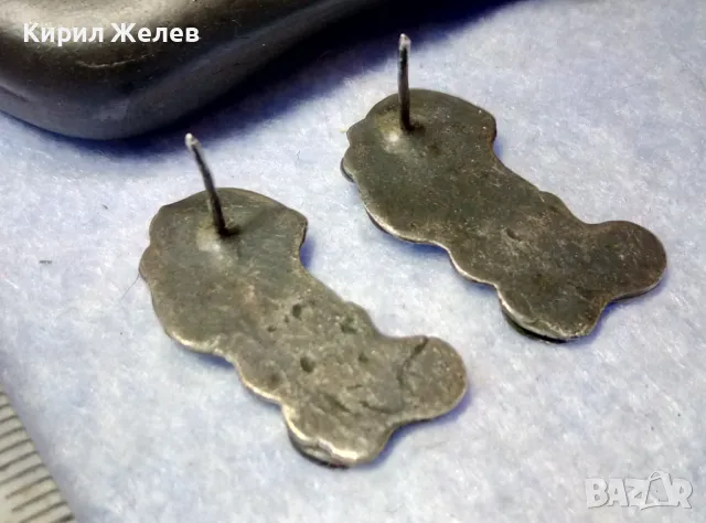 СТАРИННИ ФЛОРАЛНИ АР НУВО СРЕБЪРНИ ОБЕЦИ ОКСИДИРАНО СРЕБРО ВИСОКА ПРОБА с НУЖДА от ЗАКОПЧАЛКИ 34798, снимка 10 - Антикварни и старинни предмети - 50421105