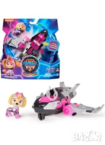 Намаление! Игрален комплект Spin Master Paw Patrol: The Movie - Пес Патрул Скай с превозно средство, снимка 1
