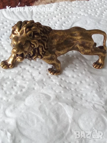 Бронзова фигурка на лъв малка 52515, снимка 9 - Колекции - 52590124