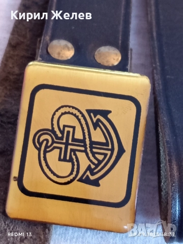 Офицерски кожен колан Военноморските сили рядък за КОЛЕКЦИЯ 16102, снимка 3 - Други ценни предмети - 51869515