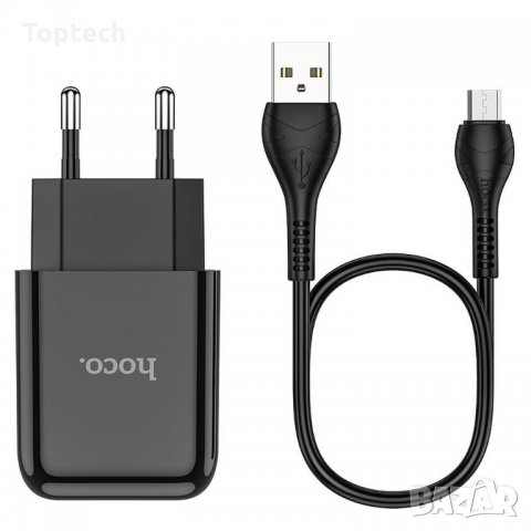 HOCO зарядно за пътуване USB + кабел Type C, Micro или Lightning 2A N2 Vigor, снимка 6 - Оригинални зарядни - 33077882