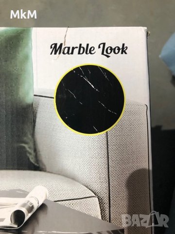 2бр. помощни маси метал и MFD с мрамор ефект, снимка 3 - Маси - 40381019