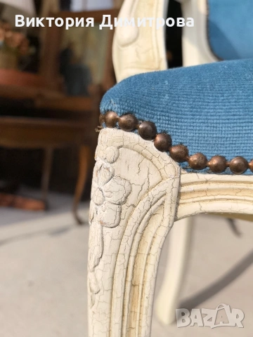 Антично Кресло Louis XV , снимка 4 - Дивани и мека мебел - 53577118