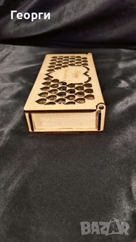 Дървена подаръчна кутия с роза “Love” – ръчна изработка, снимка 3 - Декорация за дома - 53238919