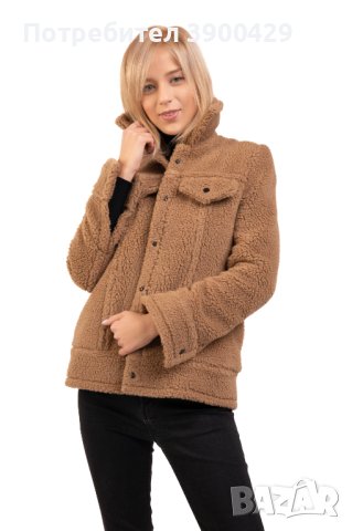 Дамско Късо Яке London - Камел, снимка 2 - Якета - 43069148