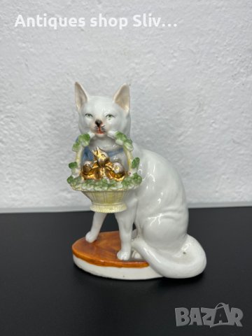 Немска порцеланова котка - Ges. Gesch. №4955, снимка 1 - Колекции - 43921771