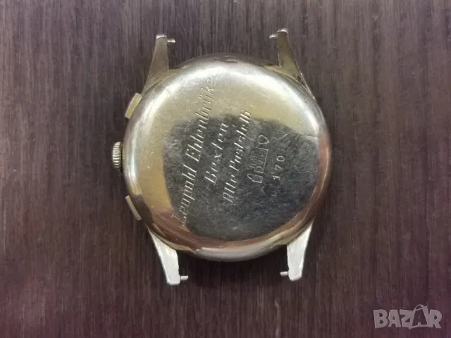 ЗЛАТЕН 18К ULTIMOR CHRONOGRAPHE 17 JEWELS , снимка 7 - Мъжки - 49274482