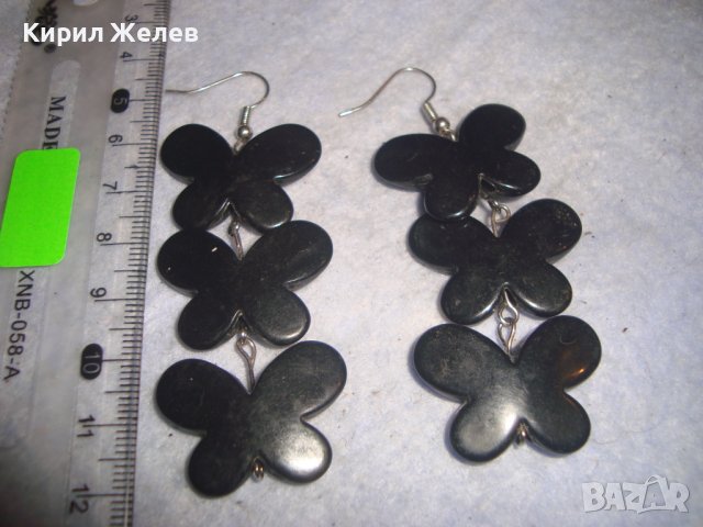 ФИГУРАЛНИ СИМПАТИЧНИ АРТ ОБЕЦИ - ПЕПЕРУДИ - СИНТЕТИКА 12776, снимка 4 - Обеци - 36593357