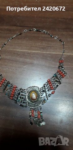 Старинно  сребърно  колие, снимка 1