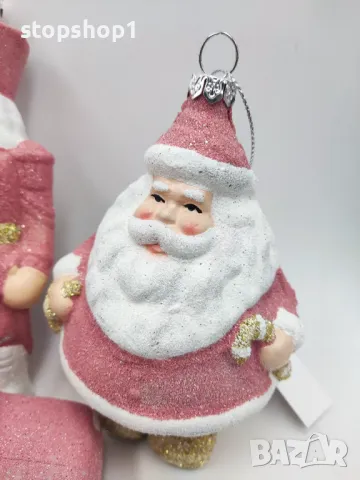 Розови Коледни играчки Christmas , снимка 4 - Декорация за дома - 47701310