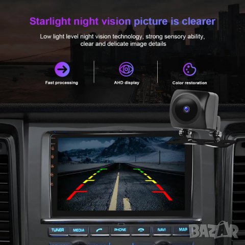Камера за мултимедия, задно виждане, навигация, FHD, камера за кола, автомобил, заден ход, паркиране, снимка 3 - Аксесоари и консумативи - 39623618