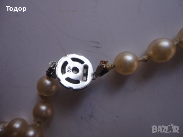 Страхотен гердан колие от перли и сребро 835 , снимка 3 - Колиета, медальони, синджири - 40164981