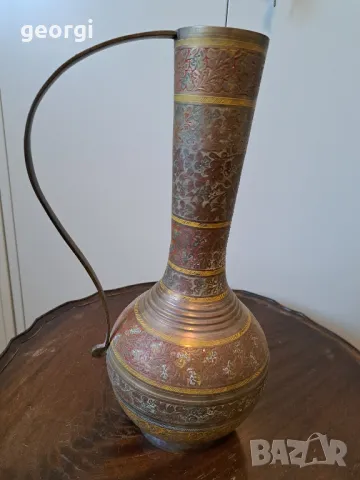 масивна месингова кана с цветен емайл   1/1, снимка 6 - Декорация за дома - 48813761