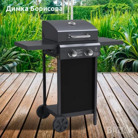 Газово барбекю Muhler с 2 горелки, 2x2.8kW, снимка 5 - Скари - 50292342