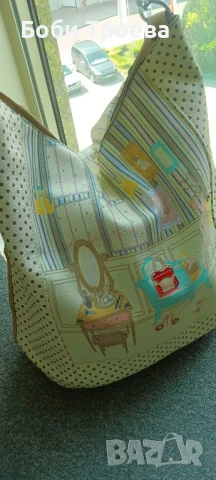 Дамска чанта висококачествена еко кожа в прекрасна цветова комбинация при лицевата част, снимка 5 - Чанти - 50575409